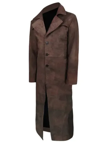 Dark Brown Sheepskin Leather Coat