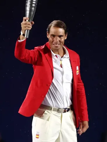 Rafael Nadal Olympic Games Paris 2024 Red Blazer