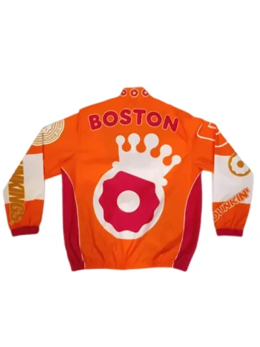 Super Bowl 2024 Dunkin Donuts Ben Affleck Orange Track Jacket