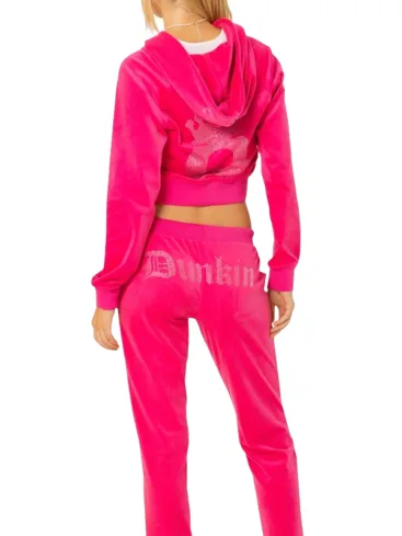 Super Bowl 2025 Dunkin DunQueens Velour Pink Tracksuit