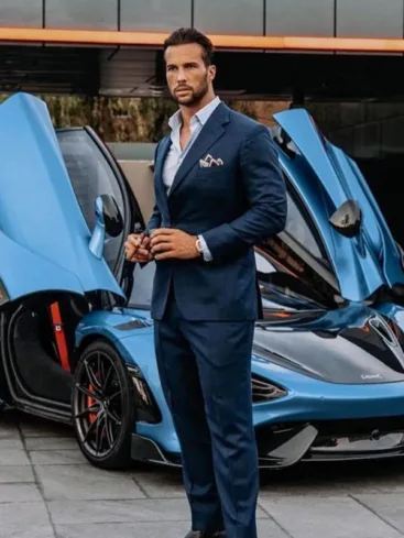 Top G Tristan Tate Blue Suit For Men